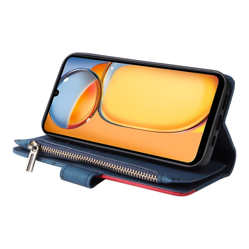KT Wallet Case til Xiaomi Redmi 13C - Blå - Rød