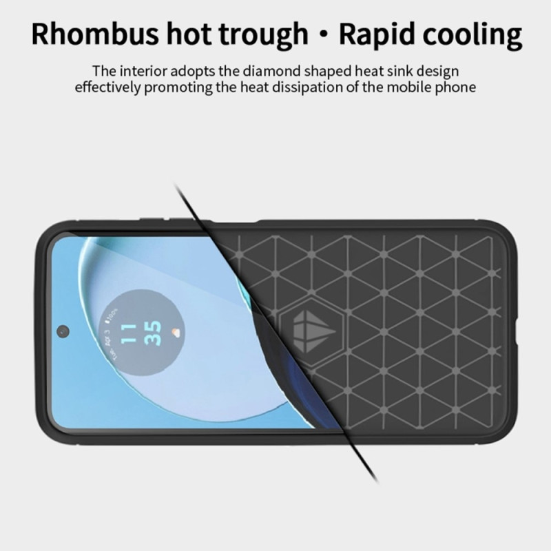 MOFI Carbon Fiber Texture TPU Casing Motorola Moto G14 - Black