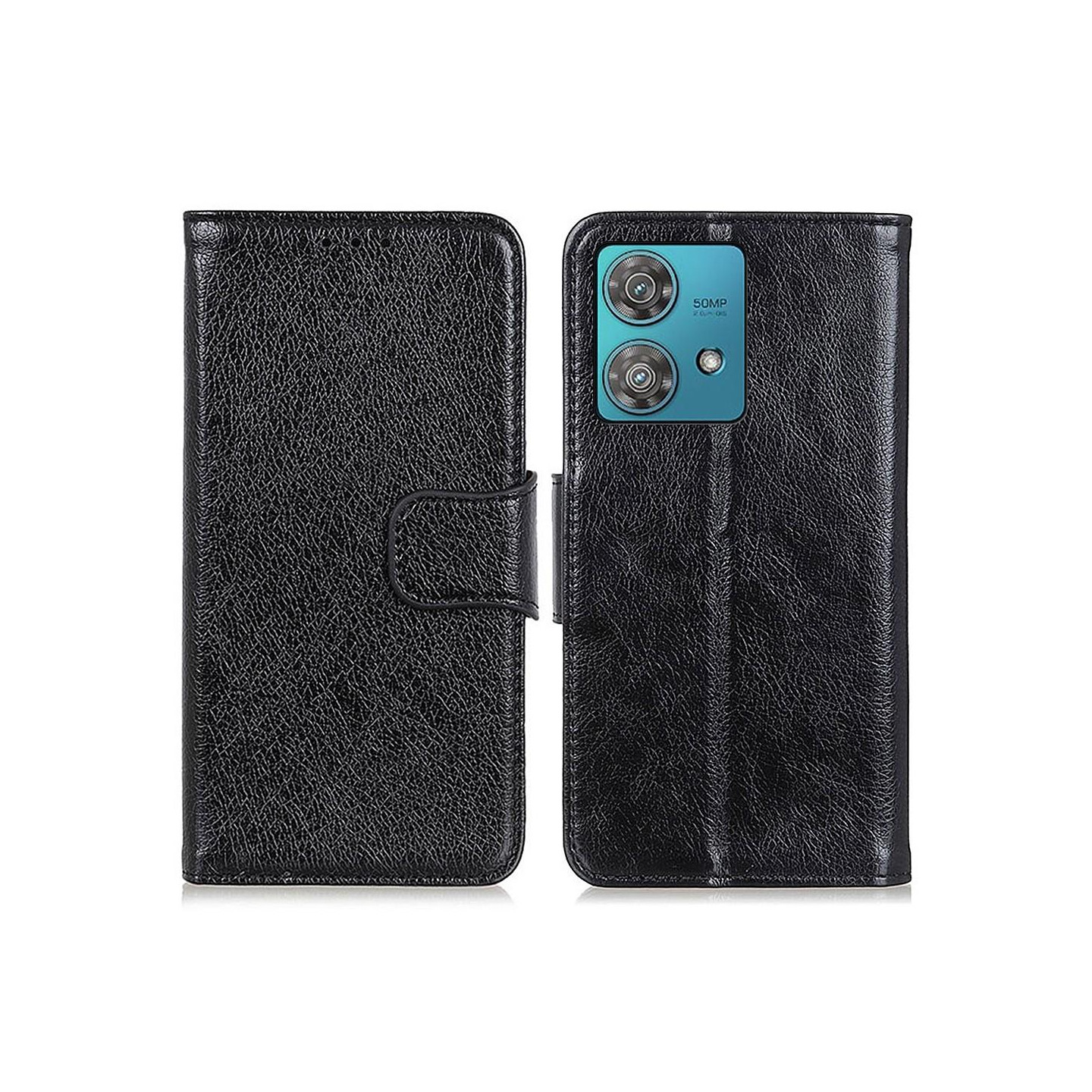 Motorola Moto G84 Lommebok - deksel Teksturert Split - Svart