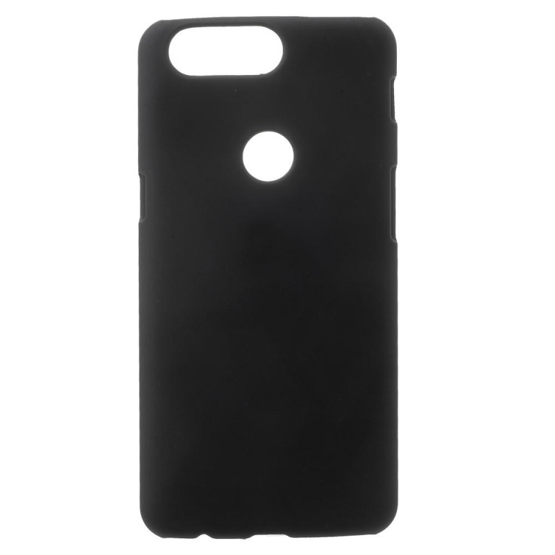Gummieret Hard PC Mobiletui til OnePlus 5T - Sort