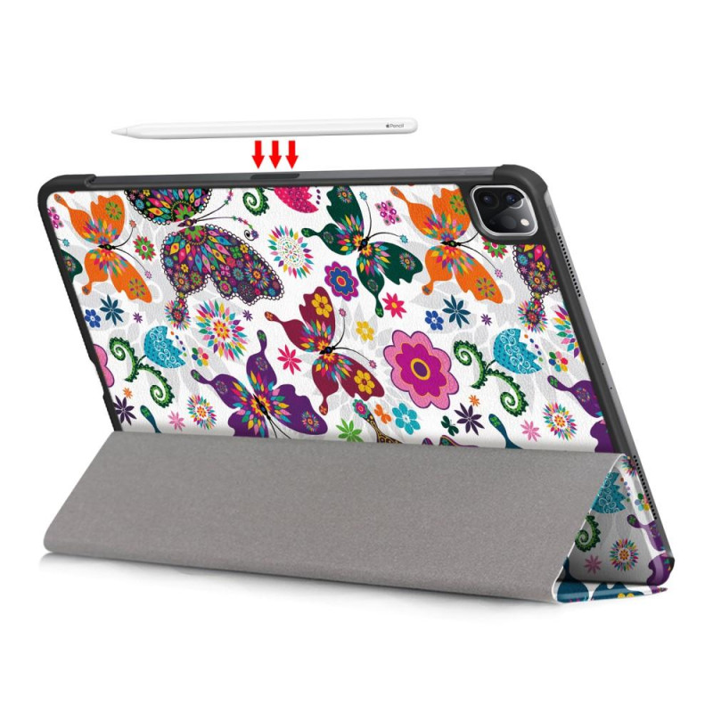 Tri - fold Case for iPad Pro 11 (2020) / (2018) - Butterflies and Flowers