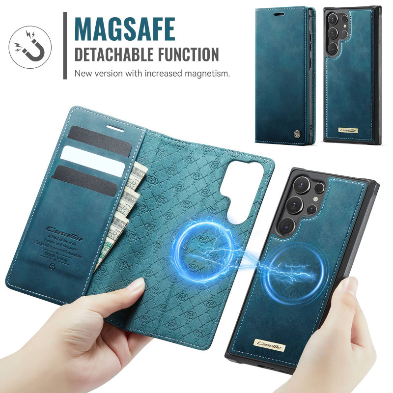 CASEME For Samsung Galaxy S26 Ultra Wallet Case Magnetic Detachable RFID Blocking - Green