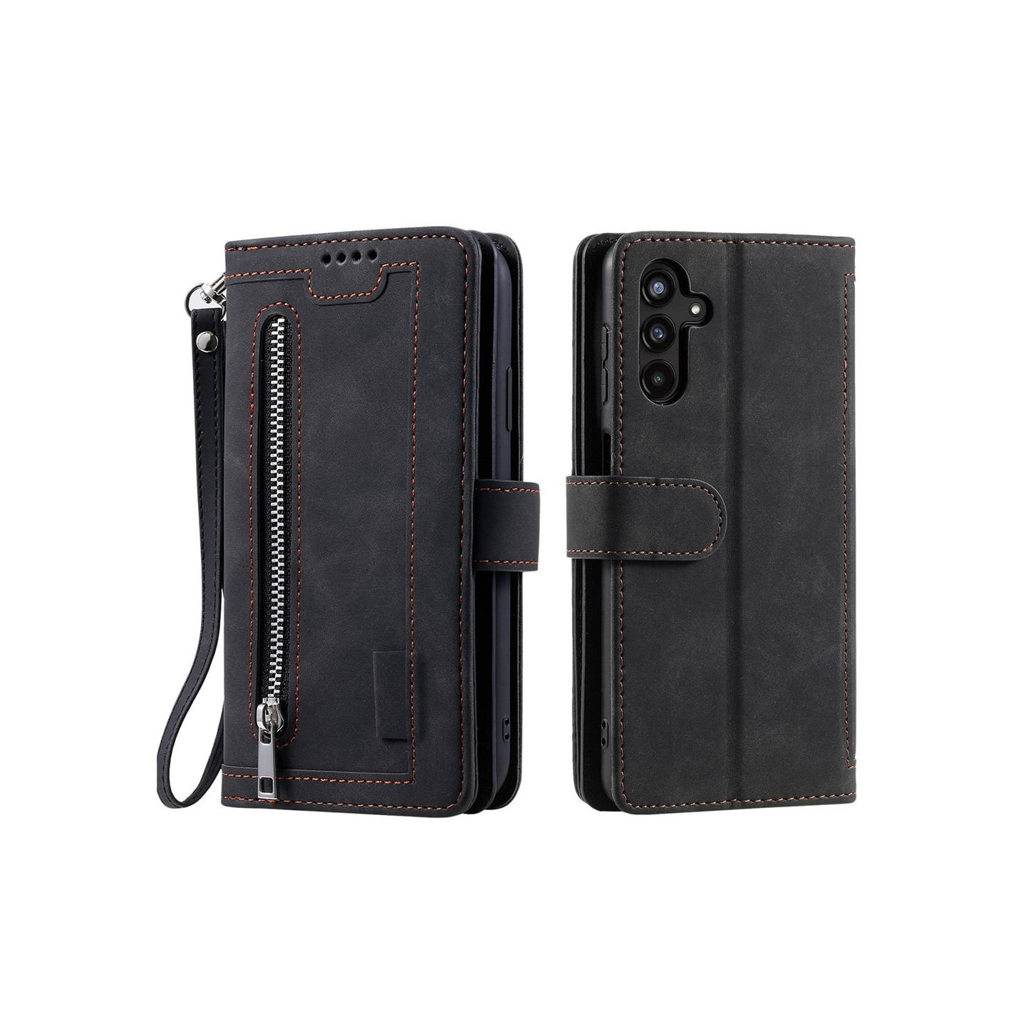 Til Samsung Galaxy S26+ 5G Etui med Lynlåslomme og 9 Kortlommer