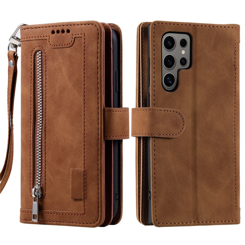 Til Samsung Galaxy S26 Ultra 5G Etui med Lynlåslomme og 9 Kortlommer