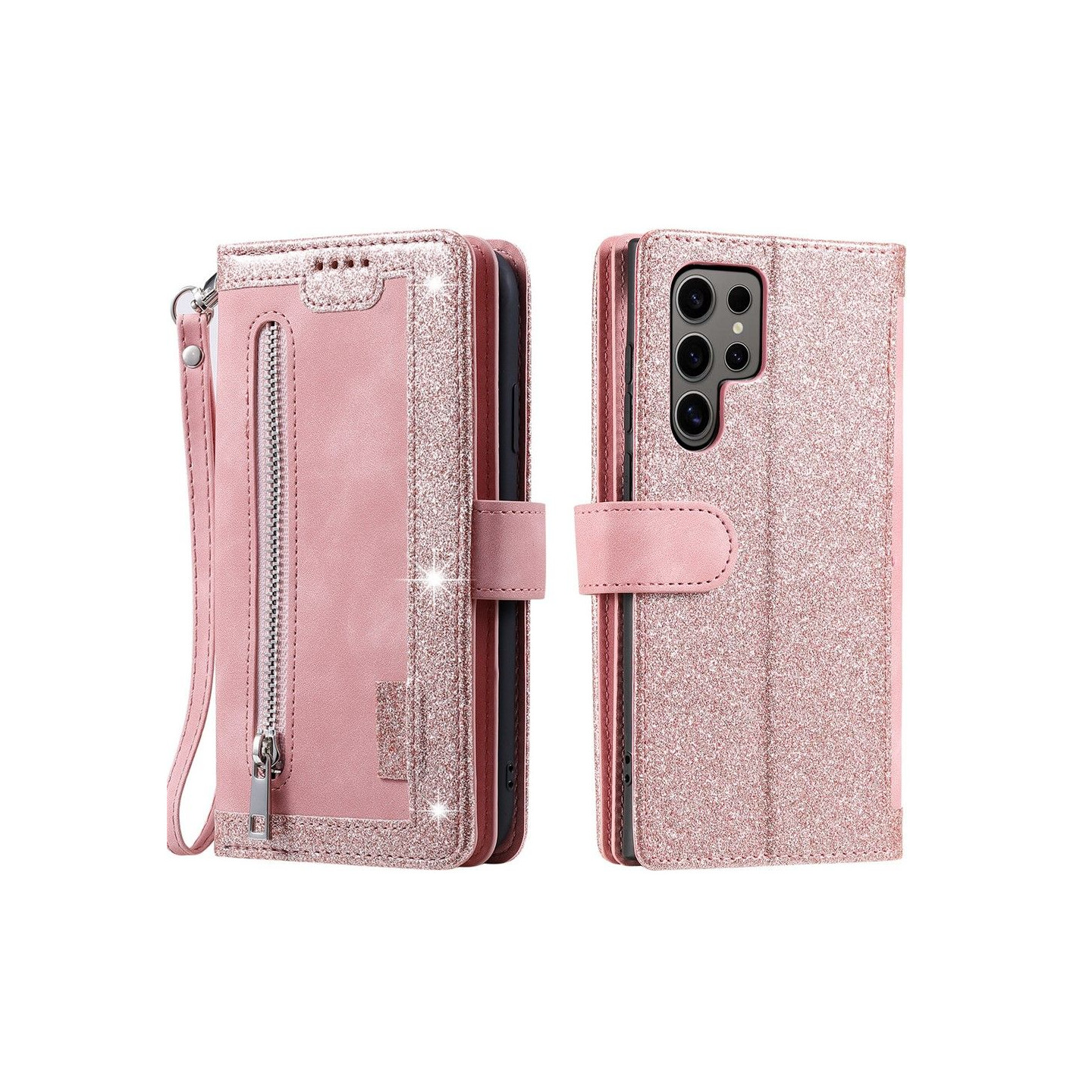 Til Samsung Galaxy S26 Ultra 5G Etui med Lynlåslomme og 9 Kortlommer