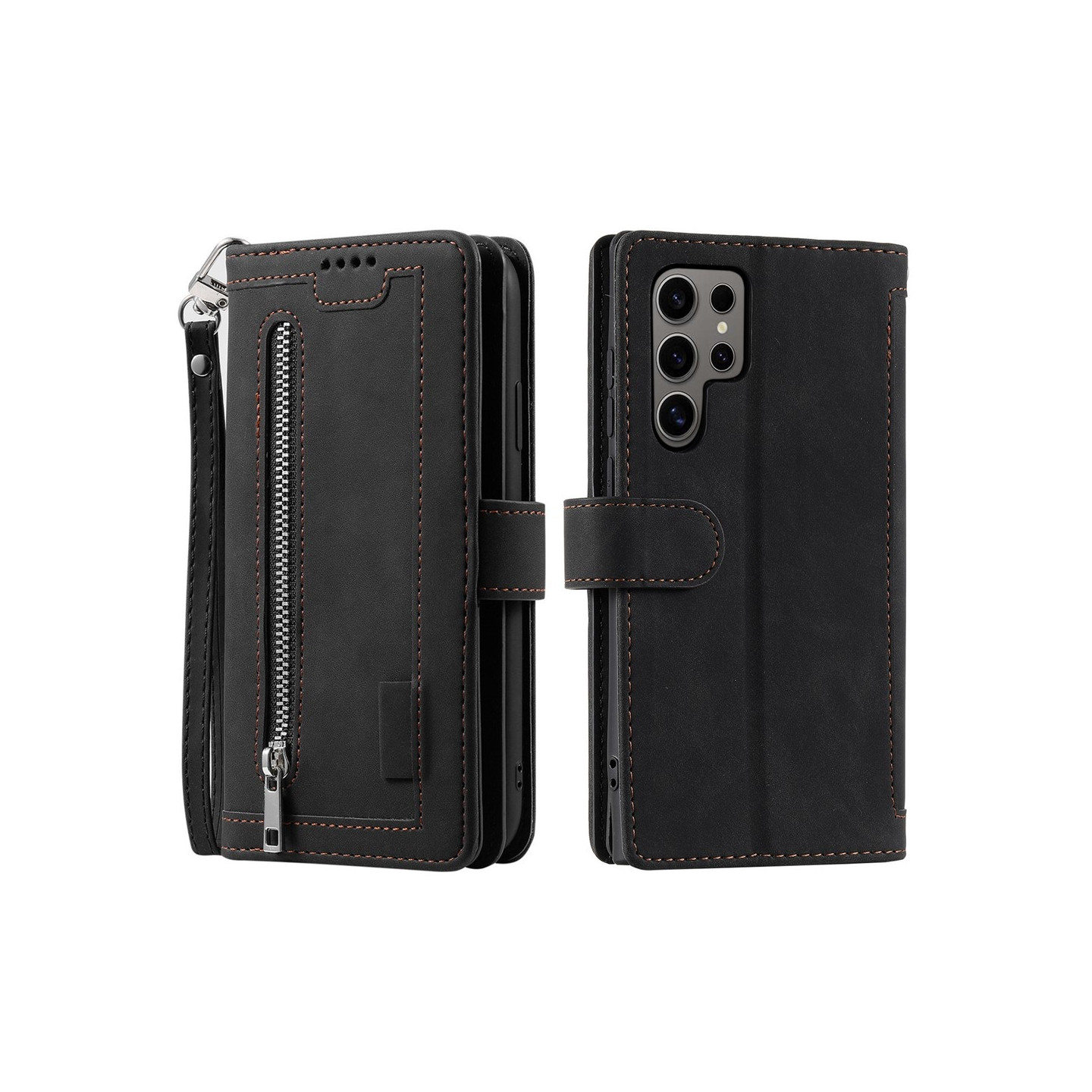 Til Samsung Galaxy S26 Ultra 5G Etui med Lynlåslomme og 9 Kortlommer