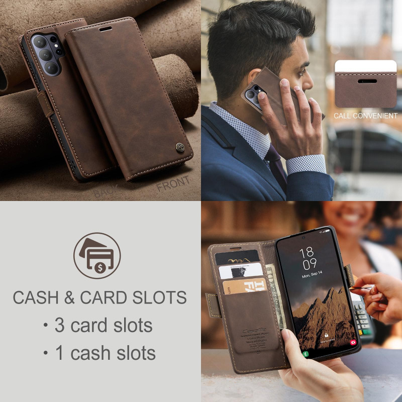 CASEME Lommebok-deksel Samsung Galaxy S26 Ultra - Coffee