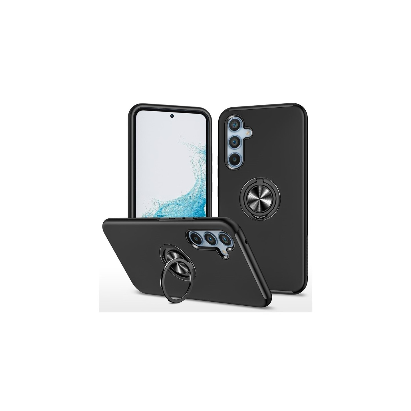 Samsung Galaxy S26 Hybrid skal med Finger Ring - Svart