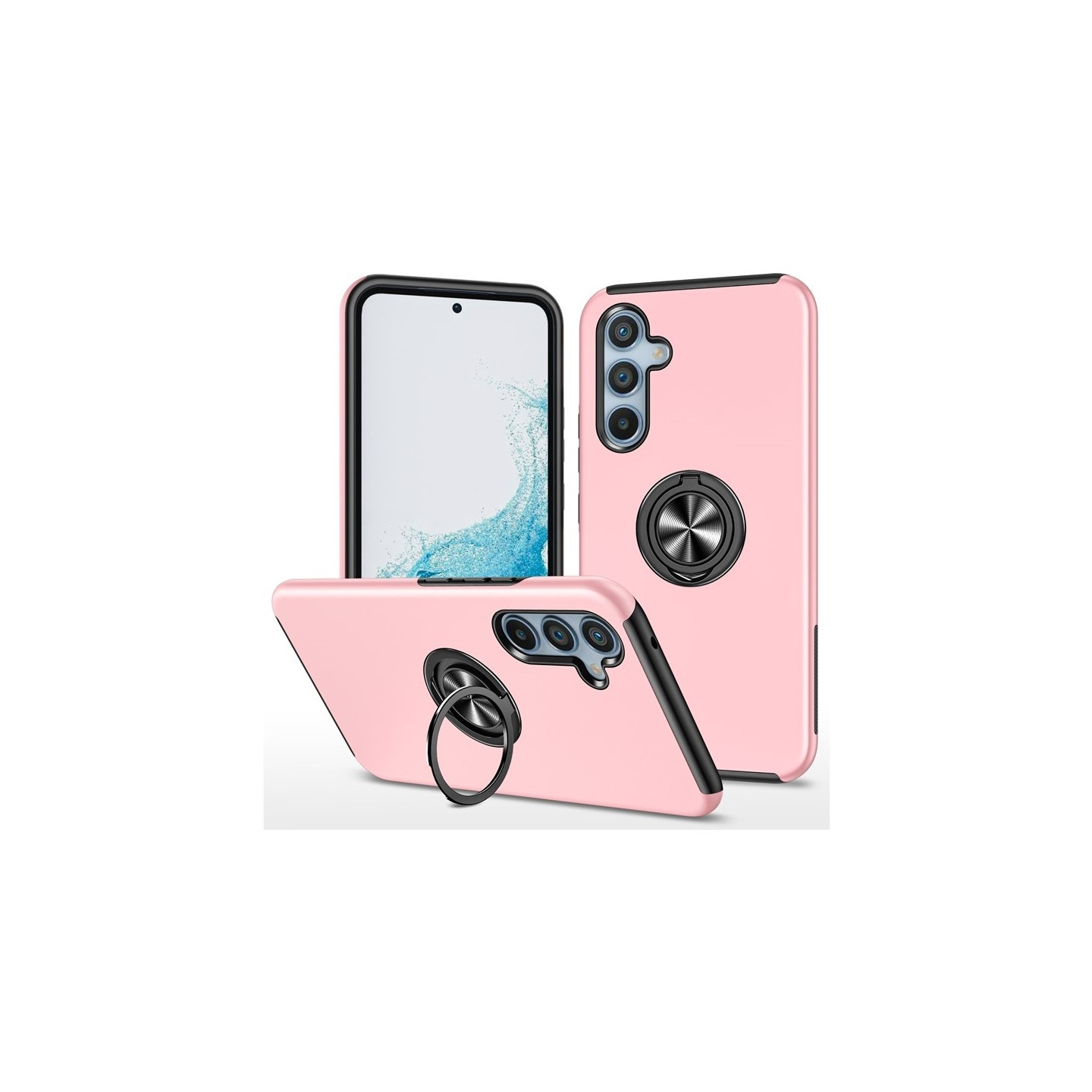 Samsung Galaxy S26 Fingerring Kickstand Hybrid Taske - Rosa