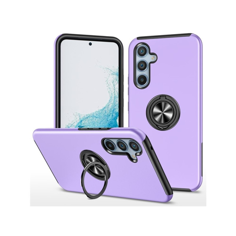 For Samsung Galaxy S26 Hybrid Case with Ring Holder and Stand - Purple