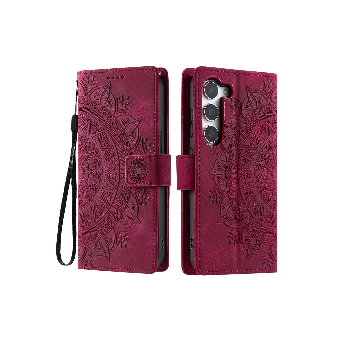 For Samsung Galaxy S26 Lommebok Deksel Shell Mandala Blomstermønster