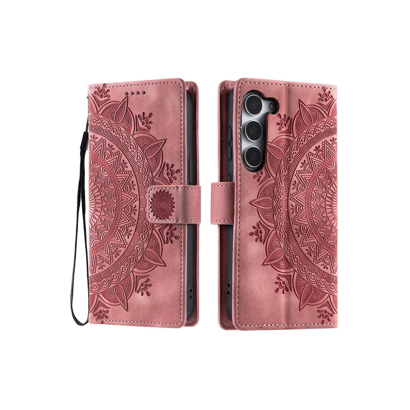 For Samsung Galaxy S26 Lommebok Deksel Shell Mandala Blomstermønster