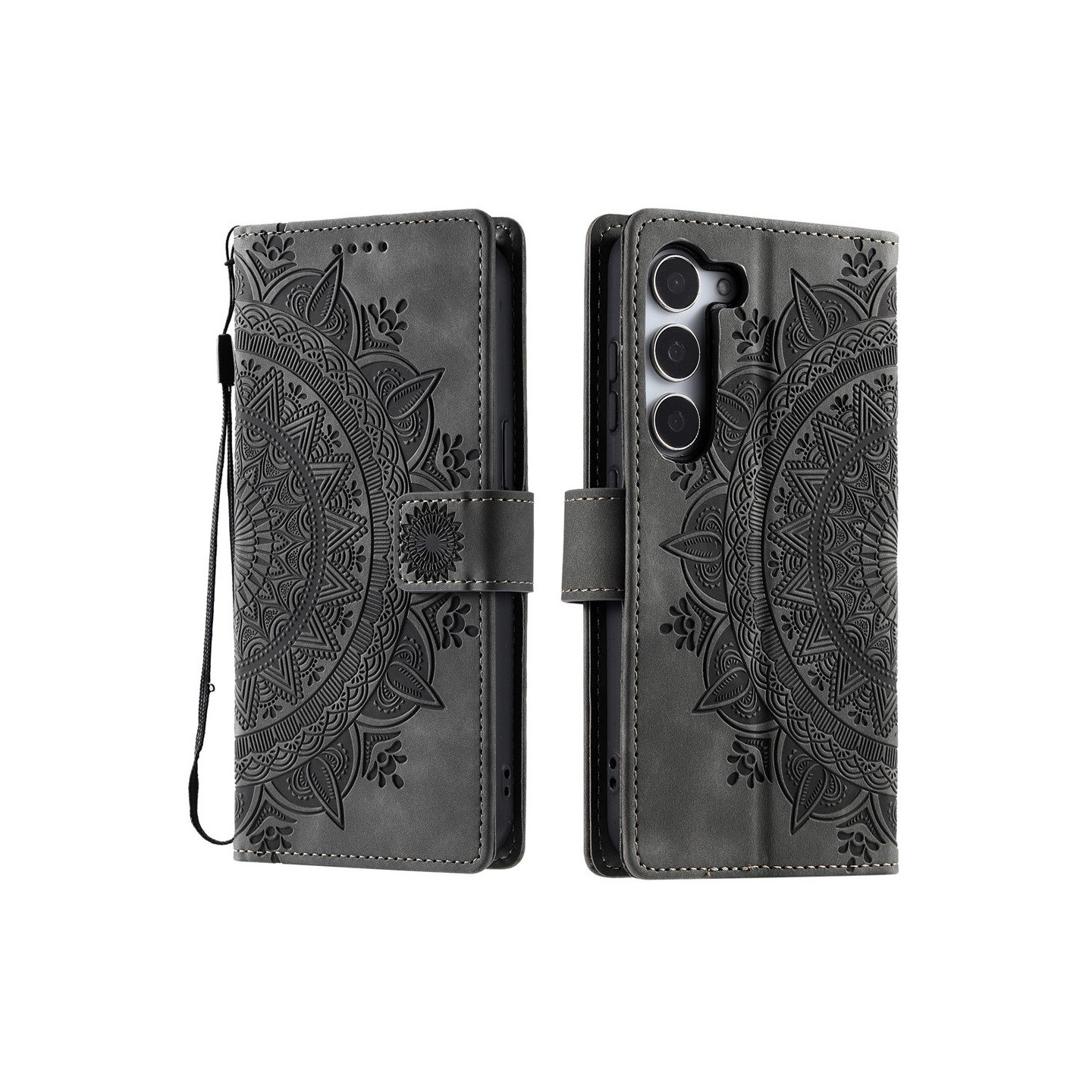 For Samsung Galaxy S26 Wallet Case Cover Shell Mandala Flower Pattern