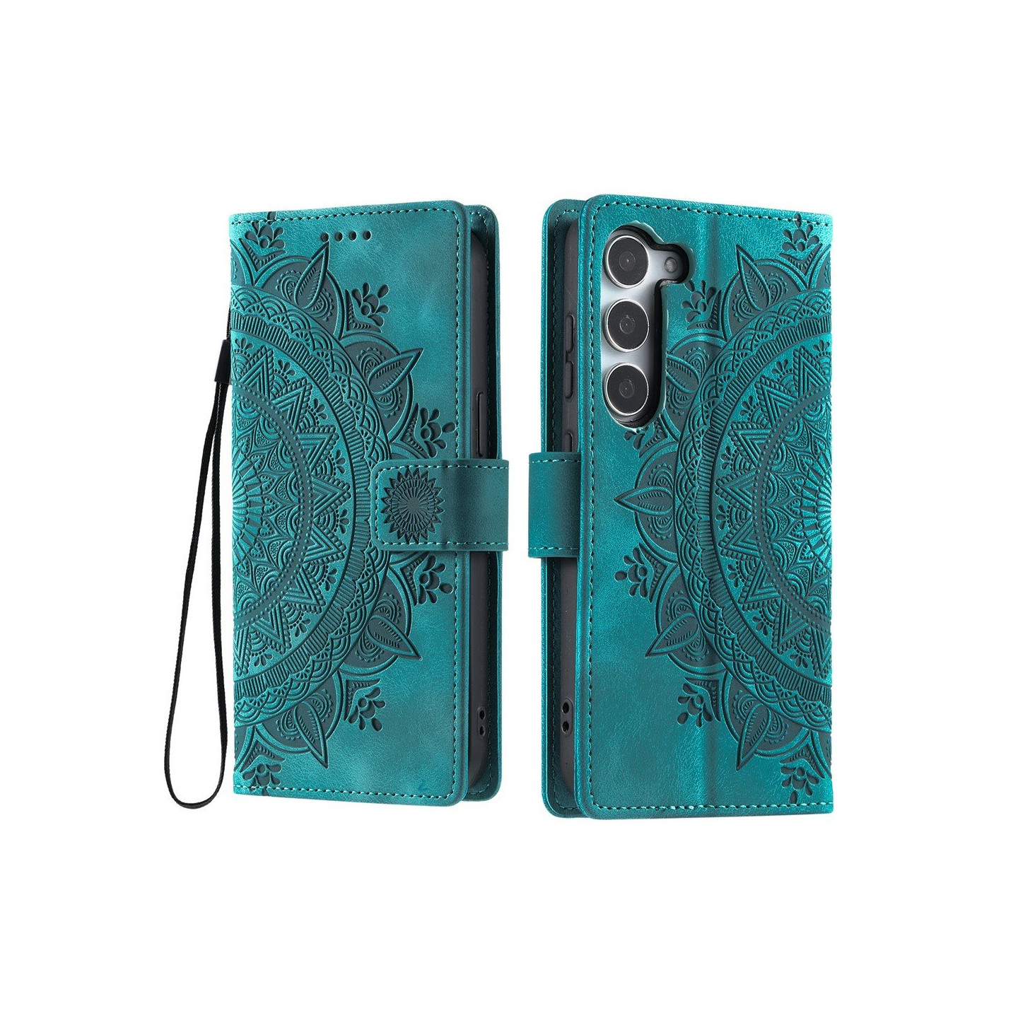 For Samsung Galaxy S26 Wallet Case Cover Shell Mandala Flower Pattern