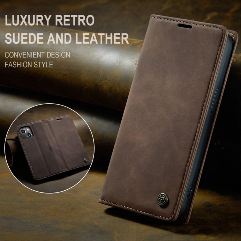 CASEME Retro Wallet Case for iPhone 14 Plus - Dark Brown