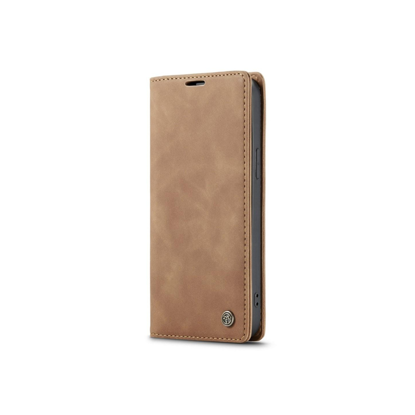 CASEME Retro Wallet Case for iPhone 14 - Light Brown