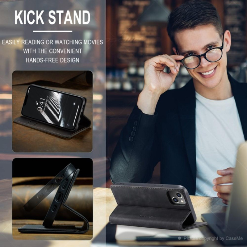 CASEME Retro Wallet Case for iPhone 14 Plus - Black