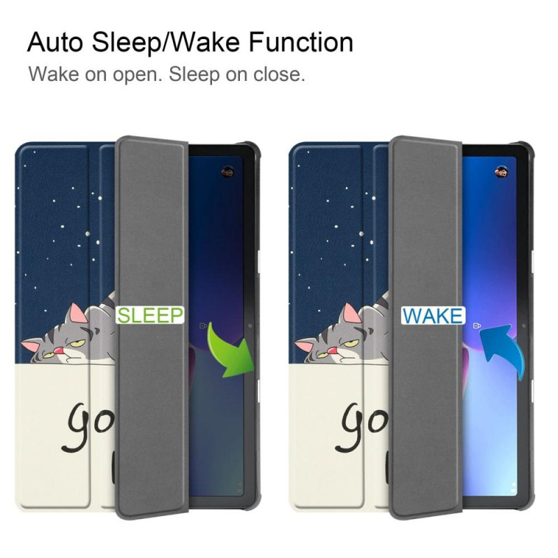 For Lenovo Tab M10 (Gen 3) Trifold Stand Cover - Cat