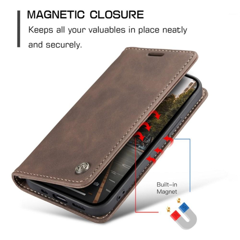 CASEME Retro Wallet Case for iPhone 14 Pro - Dark Brown