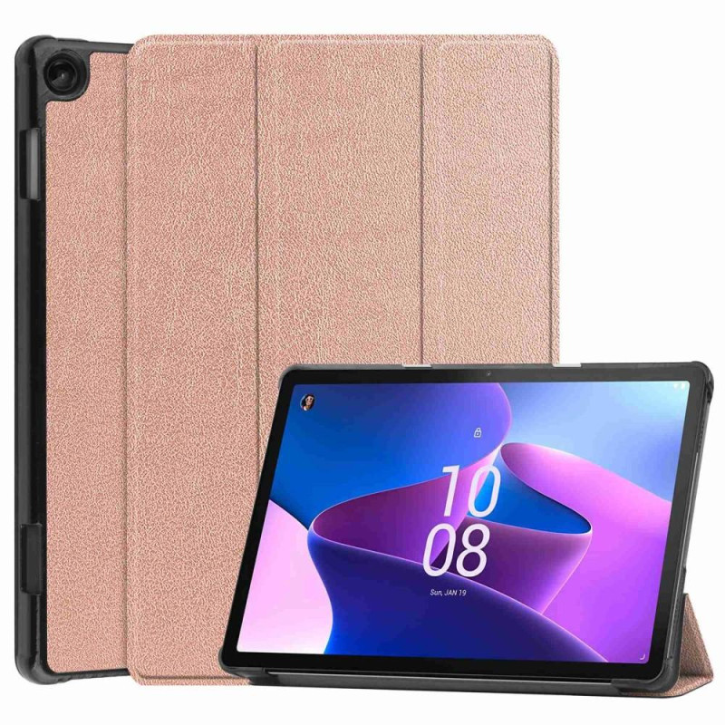 For Lenovo Tab M10 (Gen 3) Trifold Stand Cover - Rose Gold