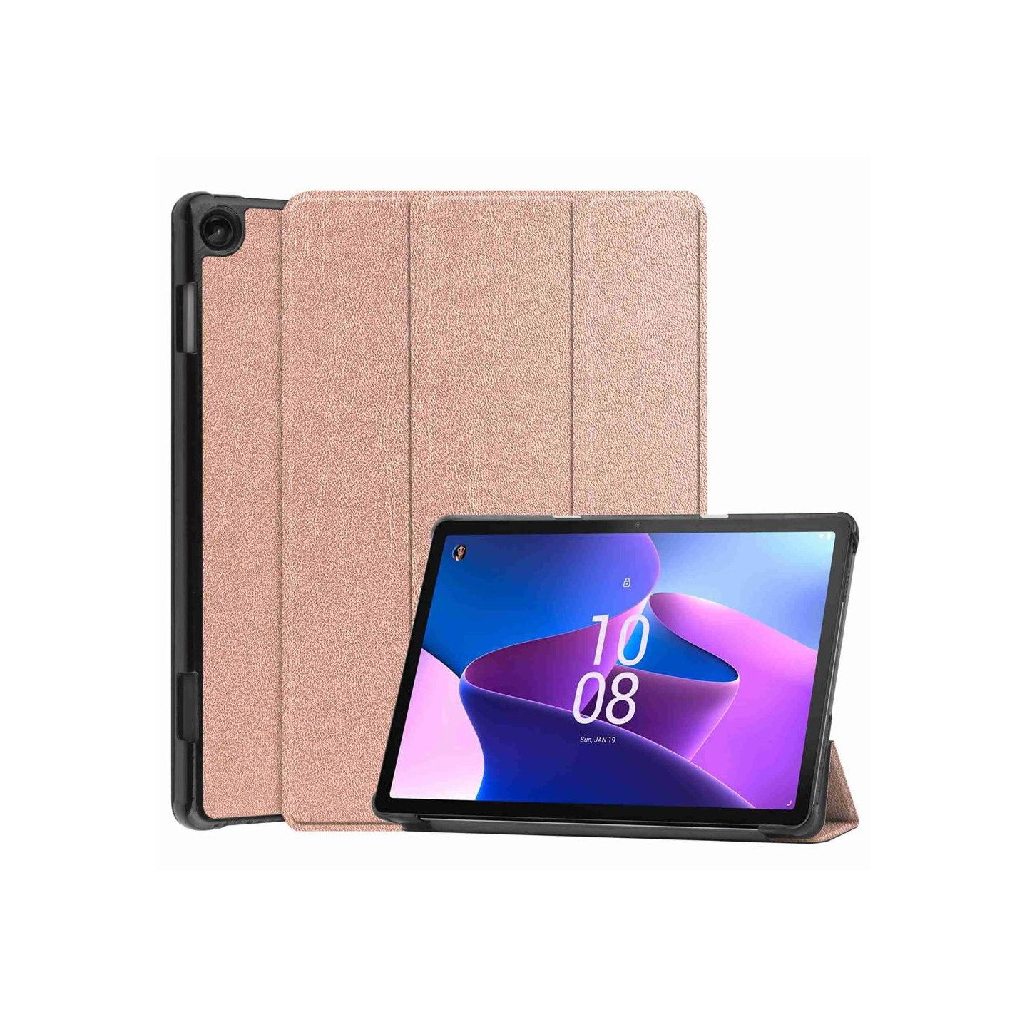 Trifoldbart cover til Lenovo Tab M10 Gen 3 - Rose Guld