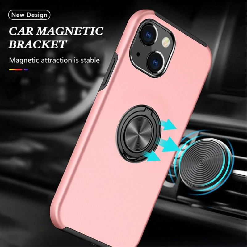 iPhone 14 Plus Finger Ring Kickstand Hybrid Case - Pink