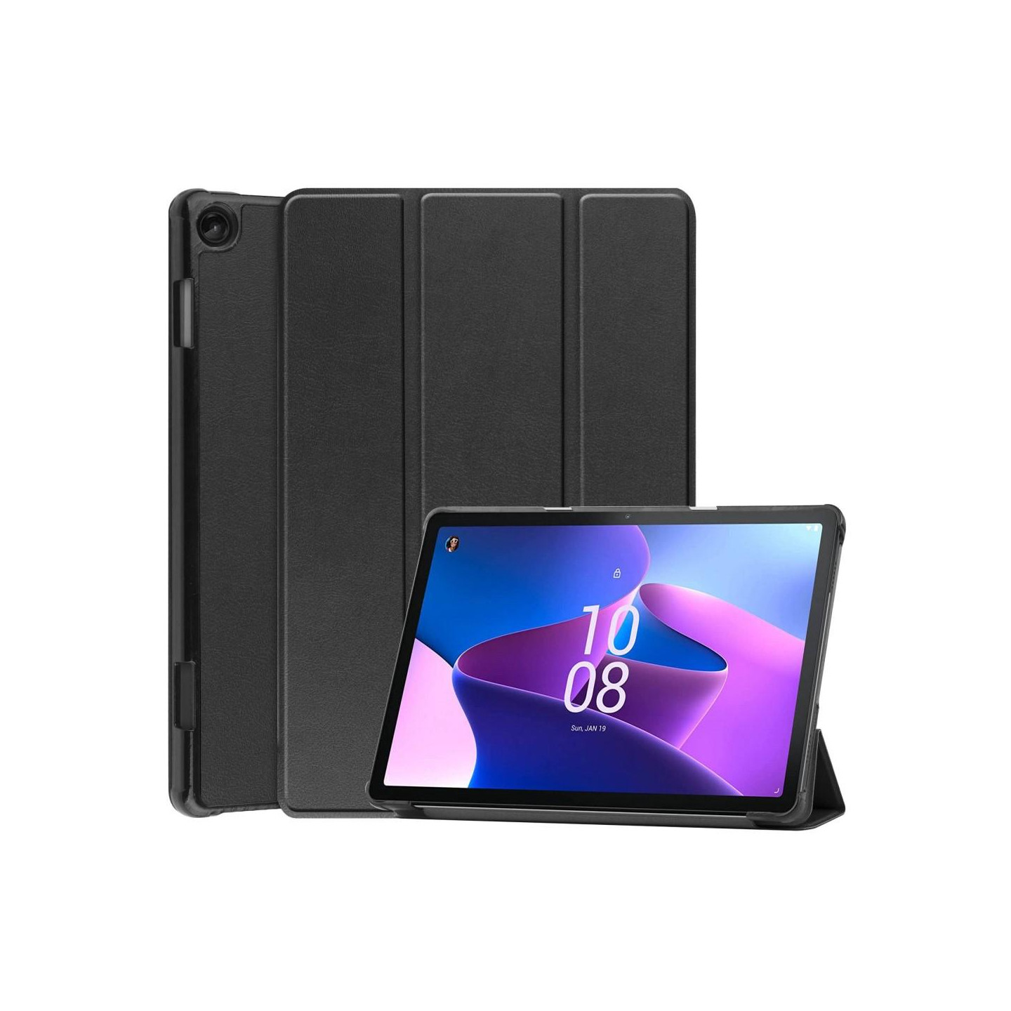 Tri - fold Veske til Lenovo Tab M10 Gen 3 - Svart