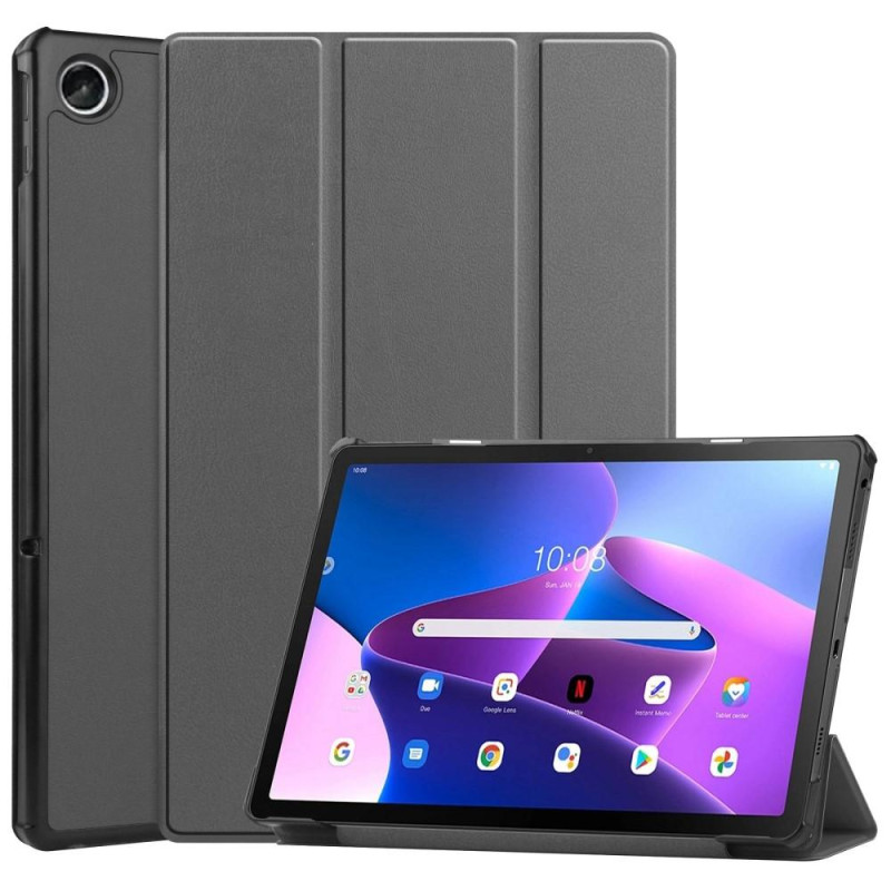 Lenovo Tab M10 Plus (Gen 3) kolminkertainen jalustan kansi - harmaa
