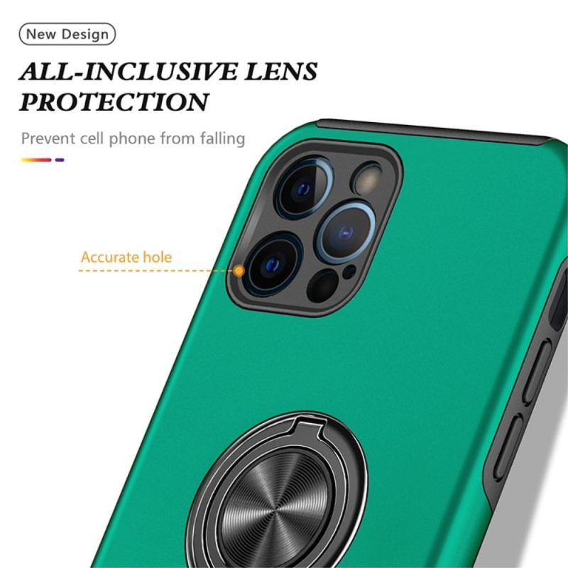 iPhone 14 Pro Finger Ring Kickstand Hybrid Case - Green
