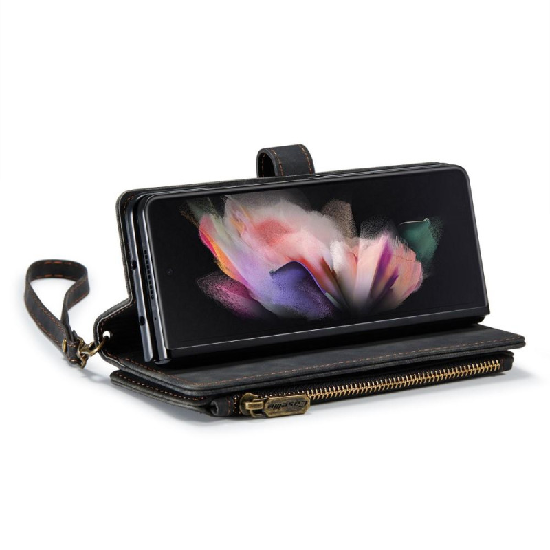 Samsung Galaxy Z Fold 4 5G CASEME Useiden korttipaikkojen teline puhelimen kansi - musta