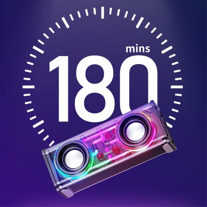 Bluetooth 5.3 Dual Horn RGB lys trådløs subwooferhøyttaler