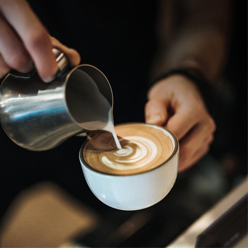 Melkeskummer håndholdt rustfritt stål elektrisk mikser - svart