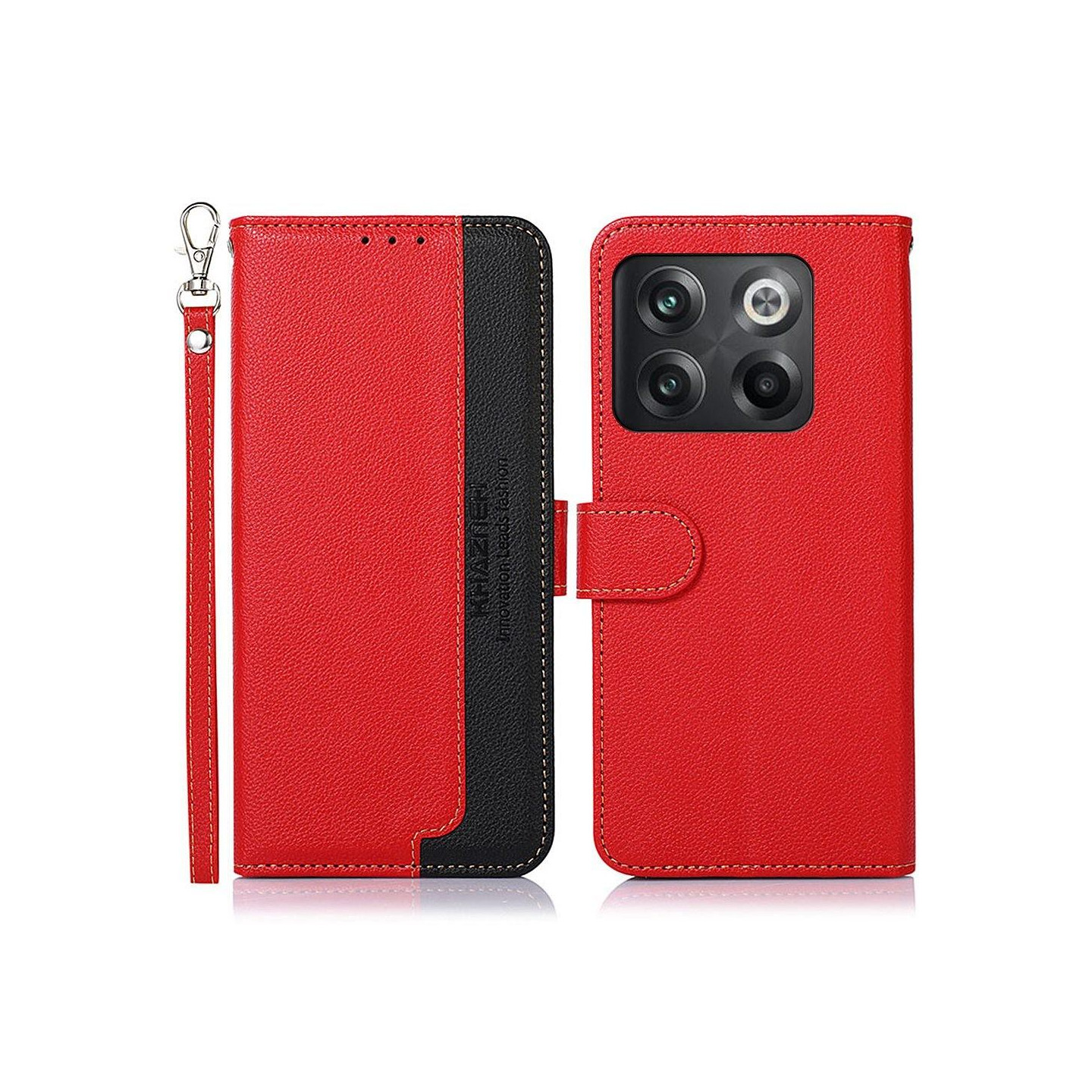 KHAZNEH Phone Cover for OnePlus 10T / Ace Pro - Red/Black