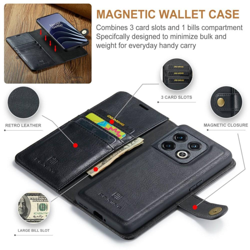 OnePlus 10 Pro 5G DG.MING Detachable 2 - in - 1 Wallet Cover Shell