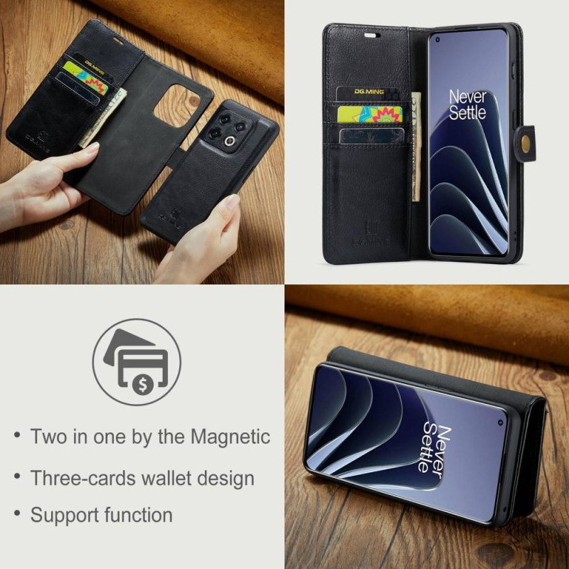OnePlus 10 Pro 5G DG.MING Detachable 2 - in - 1 Wallet Cover Shell