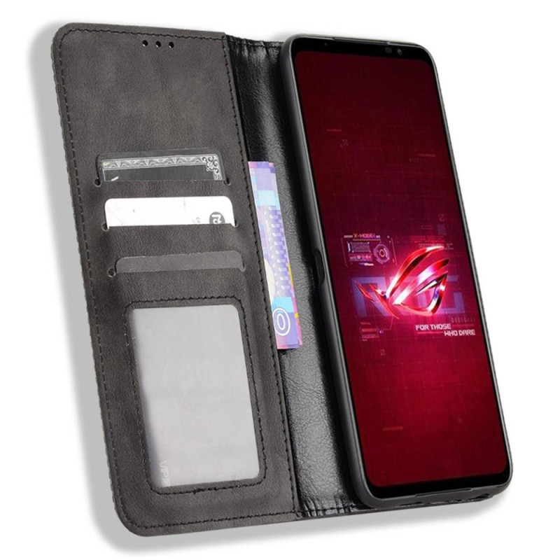 Wallet Stand Flip - telefonetui til Asus ROG Phone 6 5G/6 Pro 5G - Sort