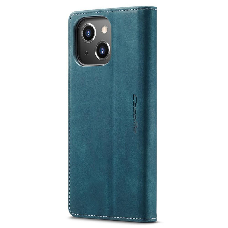 CASEME Retro Wallet Case for iPhone 15 - Blue