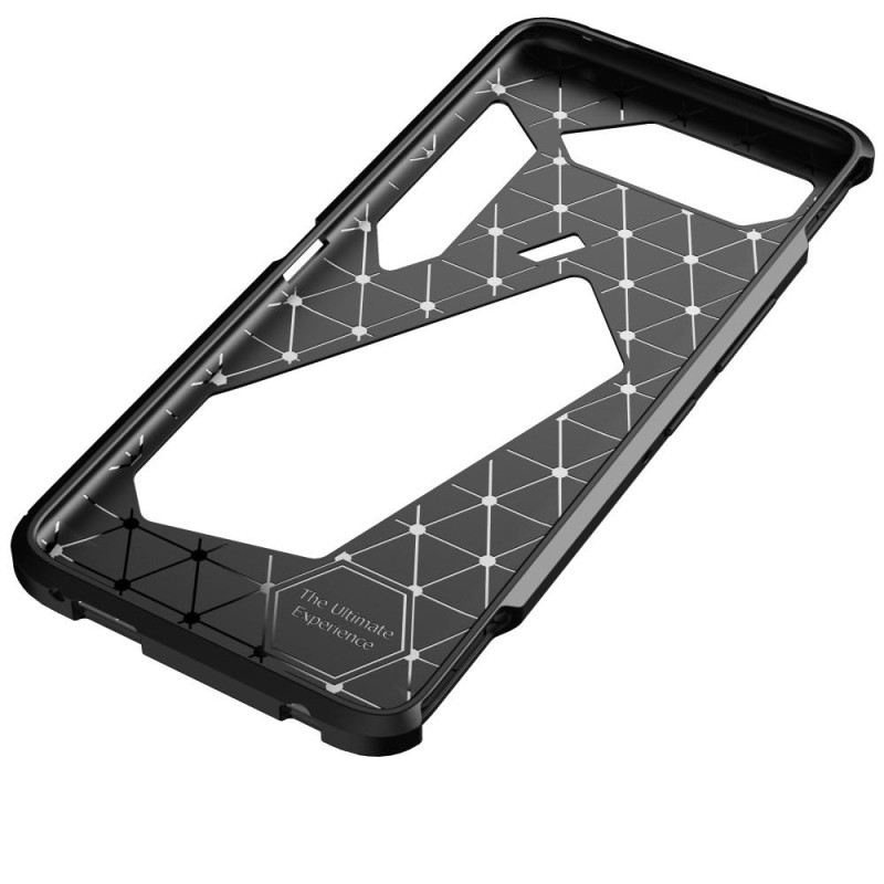 Asus ROG Phone 5 TPU Karbonfiber Tekstur - Svart