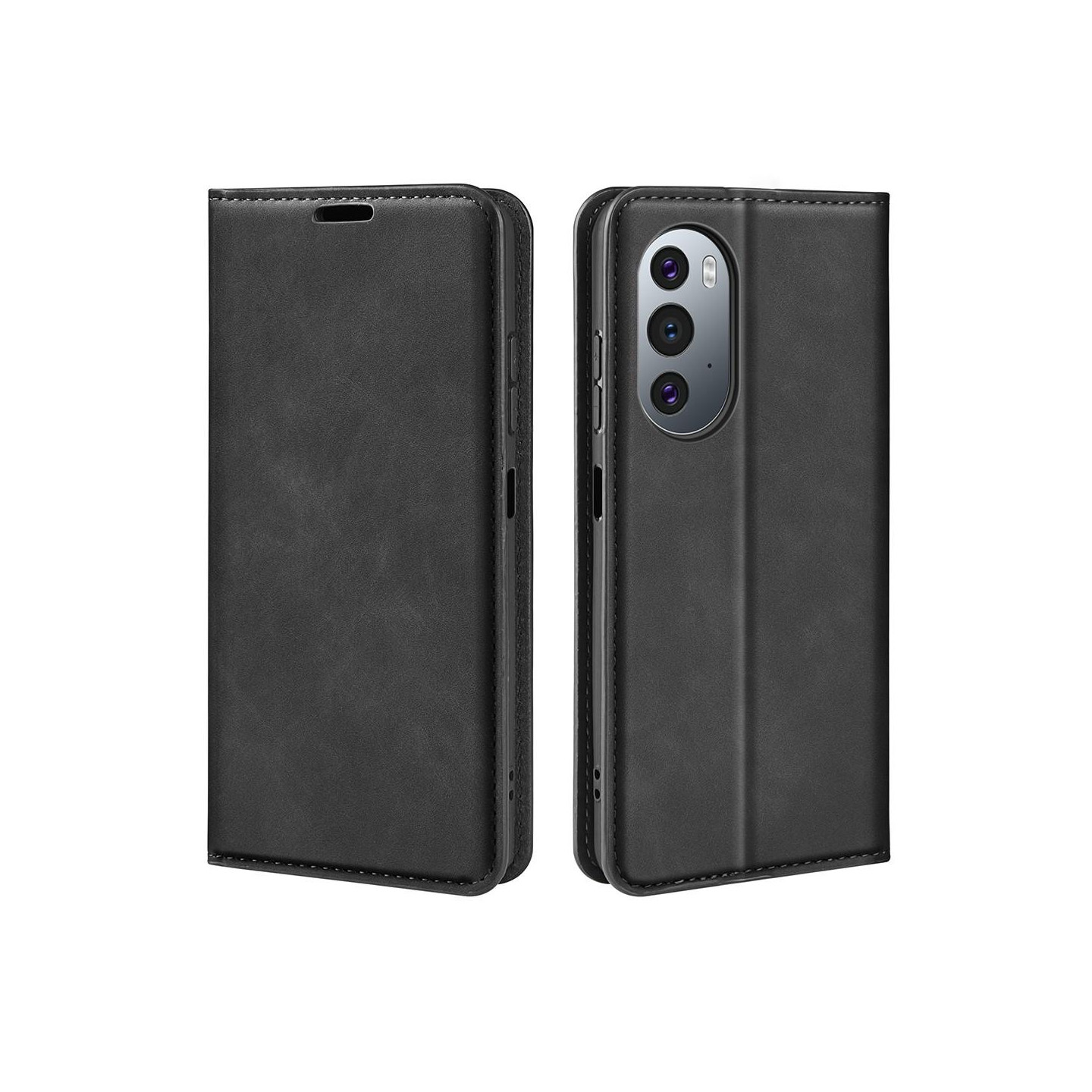 Lompakkoteline Puhelinkotelo Motorola Edge 30 Prolle - Musta