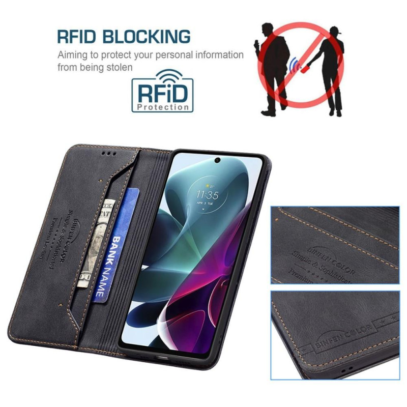 Wallet Stand Telefontaske til Motorola Edge 30 Pro - Sort