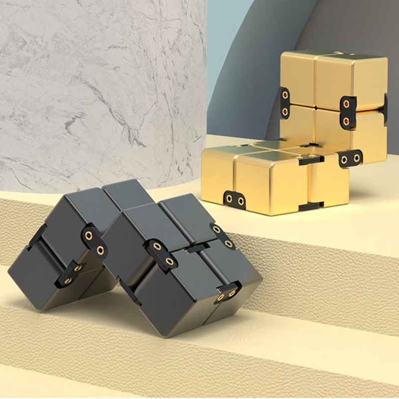 Fidget Toy Stress Relaxation Infinite Cube Flip Cube Svart