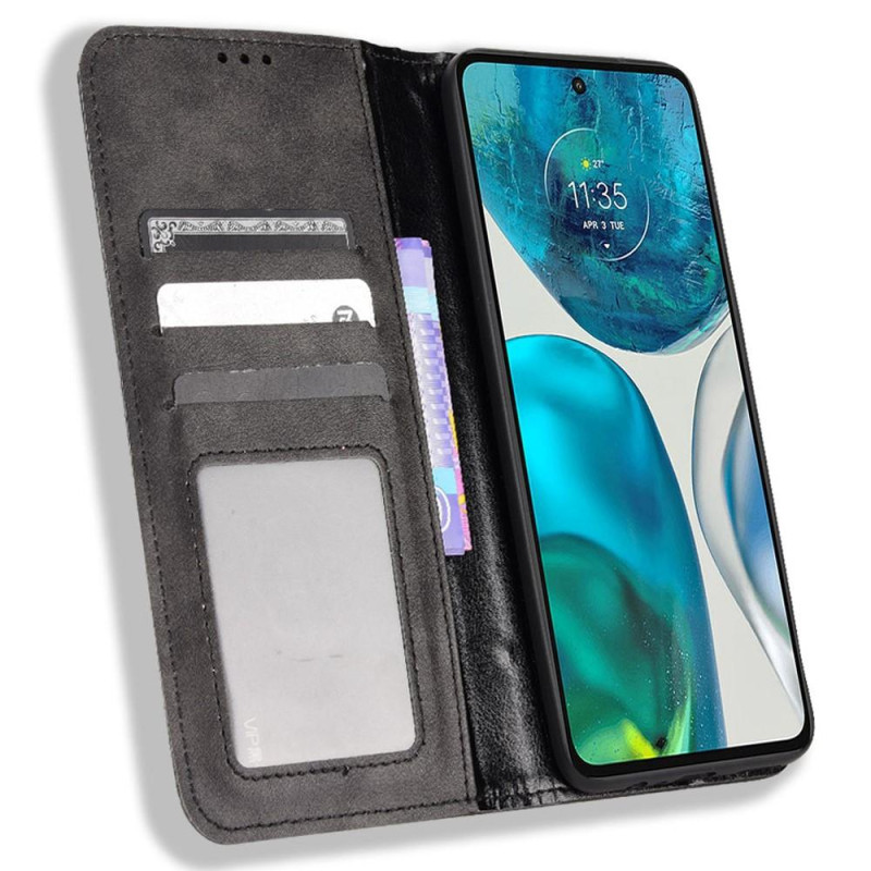 Wallet Stand Flip Phone Case til Motorola Moto G52 - Sort