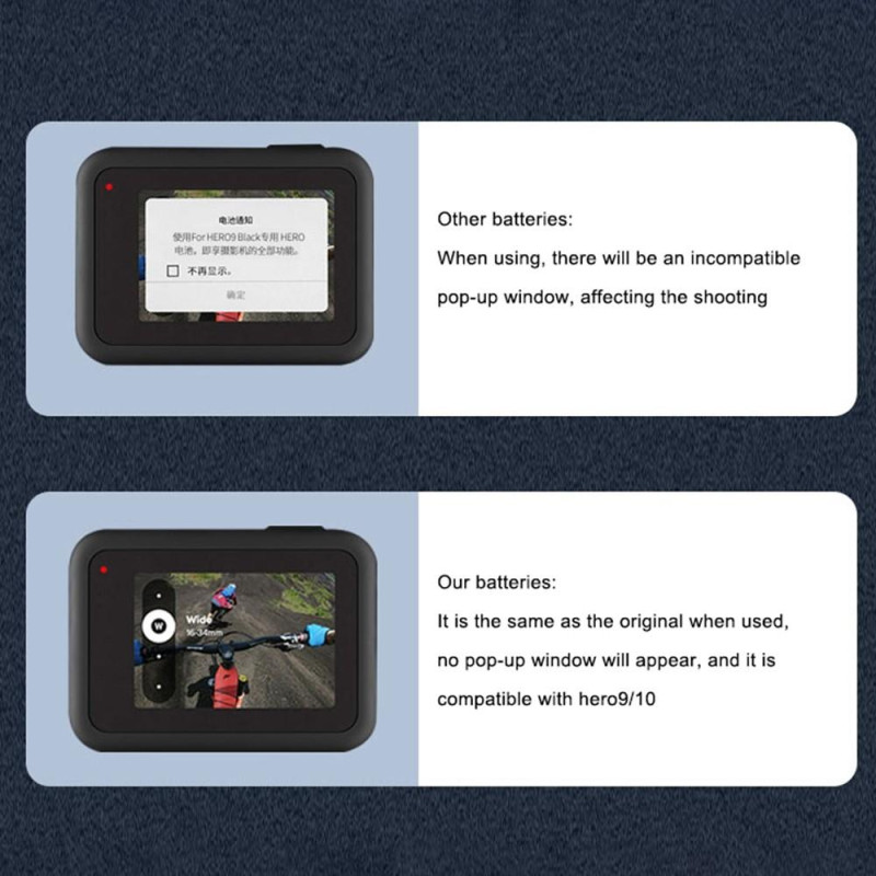 1750mAh Polymer Lithium Battery for GoPro Hero 10 / 9