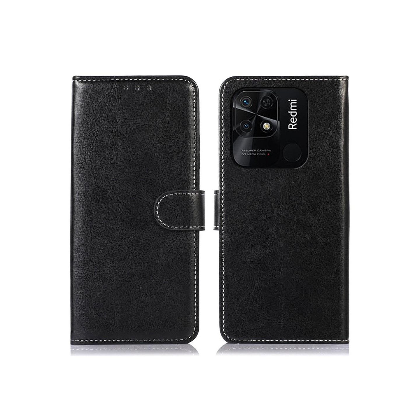 Til Xiaomi Redmi 10C Crazy Horse Texture Telefontaske