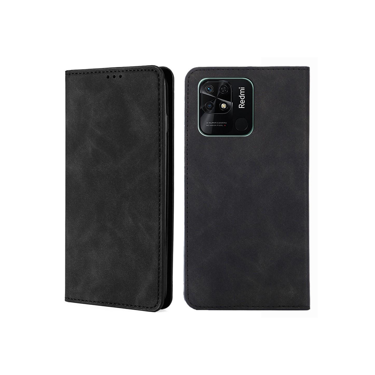 Xiaomi Redmi 10C suojalompakolle - musta