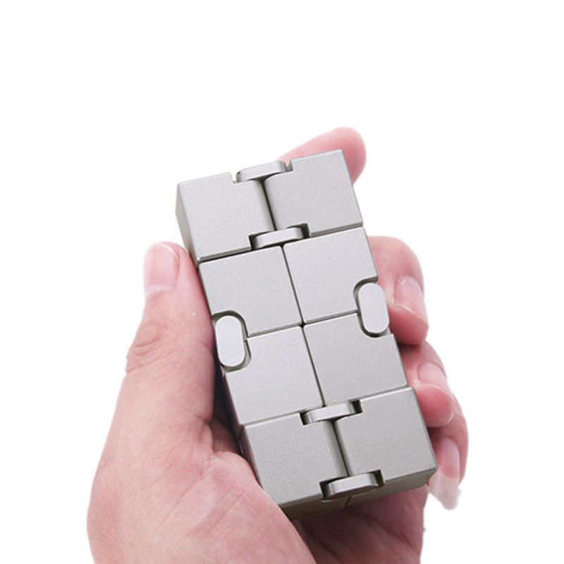 Fidget Spinner Infinite Cube Metal Stressaflastningsflipblok - Rød