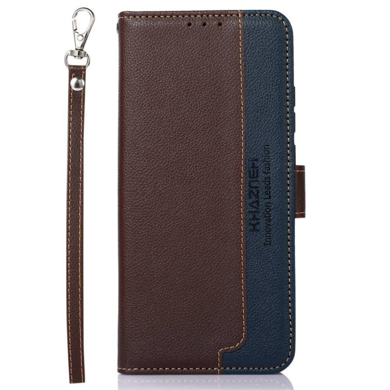KHAZNEH Phone Cover for Motorola Edge 30 5G - Brown/Blue