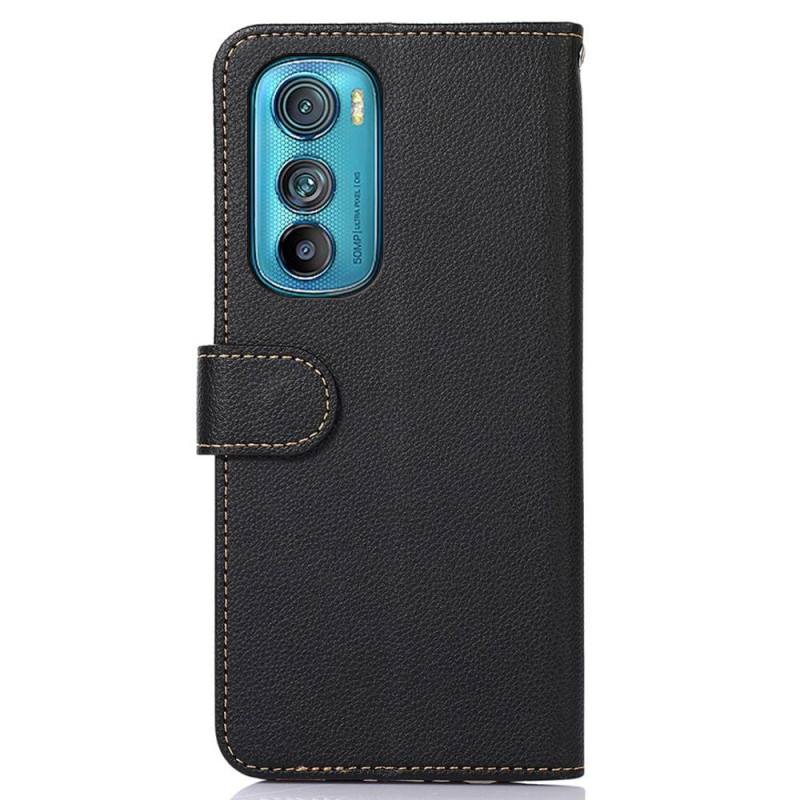 KHAZNEH Phone Cover for Motorola Edge 30 5G - Black/Red