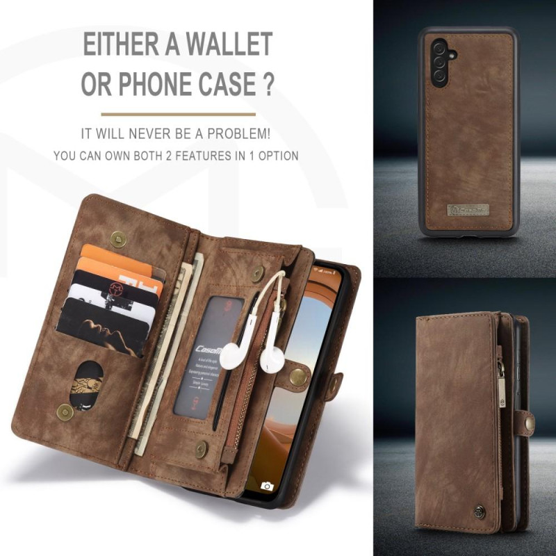 CASEME Samsung Galaxy A13 5G/A04s 4G Retro Lommebok - deksel - Kaffe