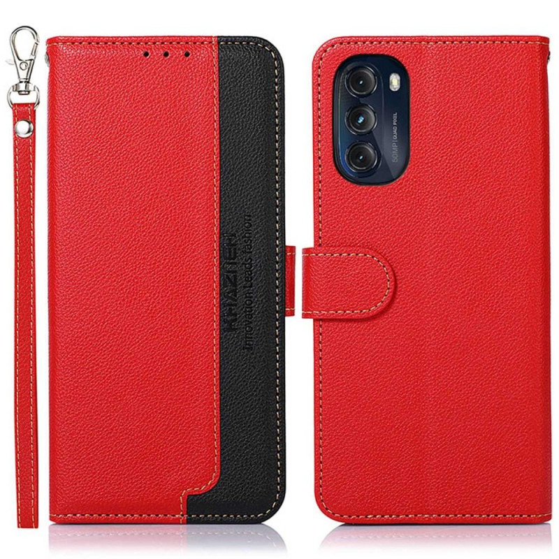 KHAZNEH Motorola Moto G 5G 2022 Lommebok - cover - Rød/Svart